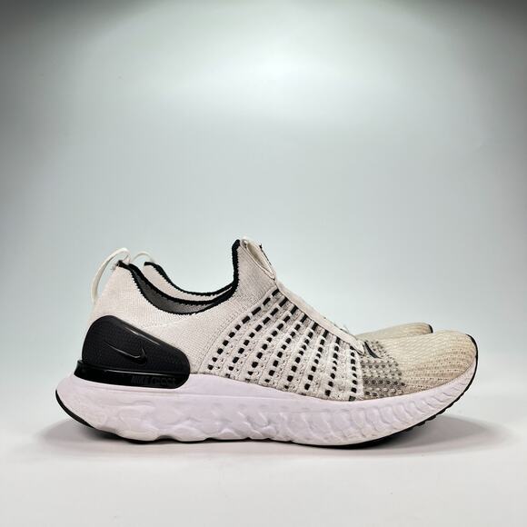 Nike React Phantom Run FlyKnit 2 White Running Shoes CJ0277-100 Men's Size 7.5 - Picture 1 of 10